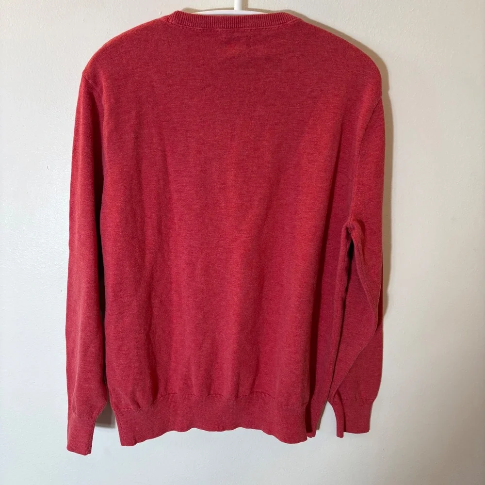 J. Crew Crewneck Sweater Red Cotton Pullover Size Medium‎